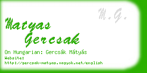 matyas gercsak business card