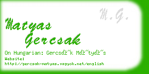 matyas gercsak business card